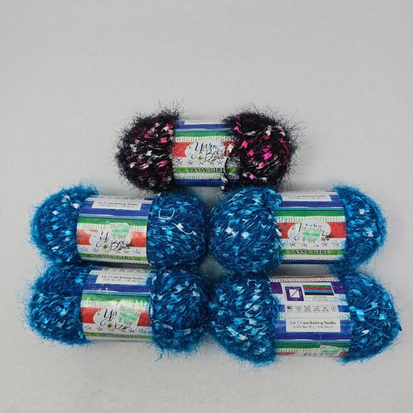 Yarn Bee Sassy Girl Eyelash Yarn Skeins 3 Oz Each Jan #622 Kimmy #614 Lot of 5 - Picture 12 of 12